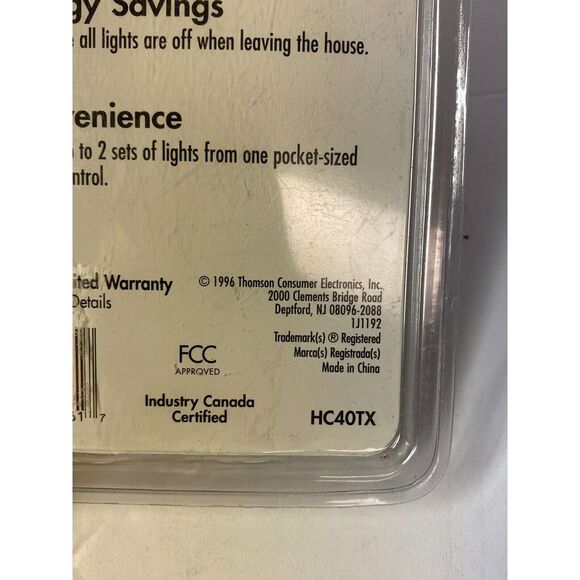 RCA Home Control Key-Chain Remote Infrared Black HC40TX 10 Meters Range NOS new - Picture 6 of 6